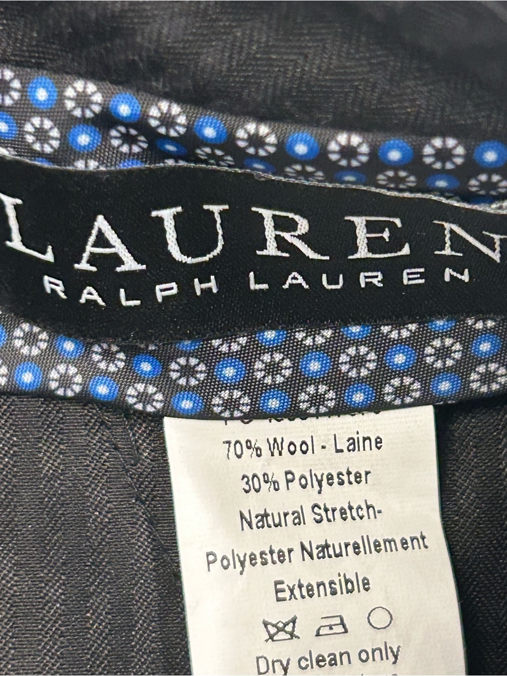 Lauren Ralph Lauren Black Two-Piece Suit 54R x 44/42 Formal Wool Blend Men’s - Picture 5 of 16